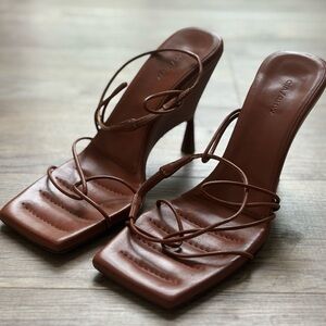 Gia Borghini Brown Strappy Heels